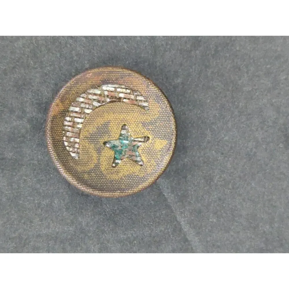 LOT G of 10 Antique Vintage Victorian Brass Mixed Materials Buttons ESTATE FIND